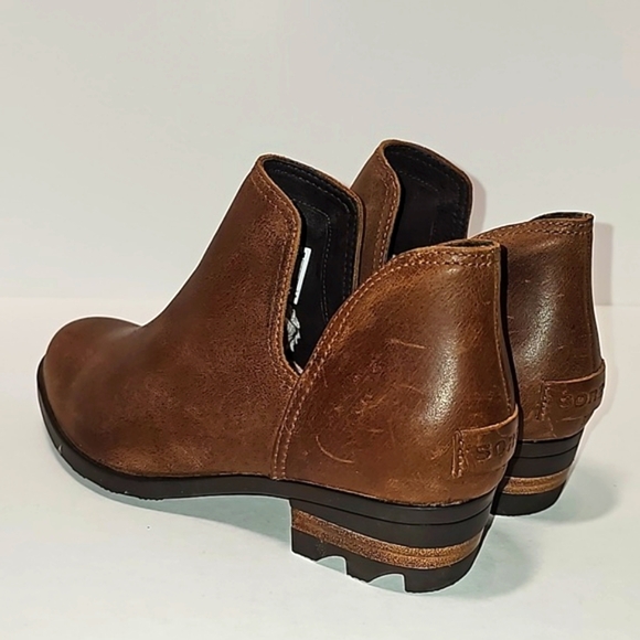 Sorel Lolla II Ankle Bootie Chelsea Boot Leather Cutout Waterproof Brown 6.5 - Picture 6 of 12